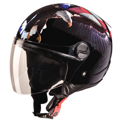 studds track open face helmet